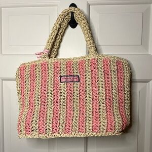 Vineyard Vines small striped ps beach bag color palm beach NWT